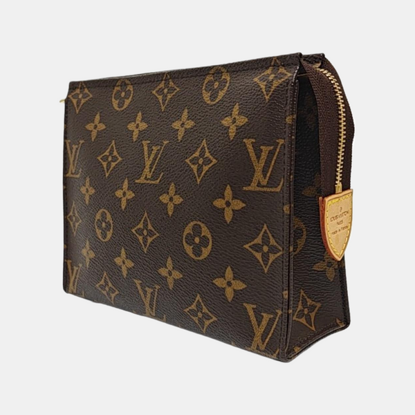 TOILET POCKET 19 Monogram Coated Canvas Brown