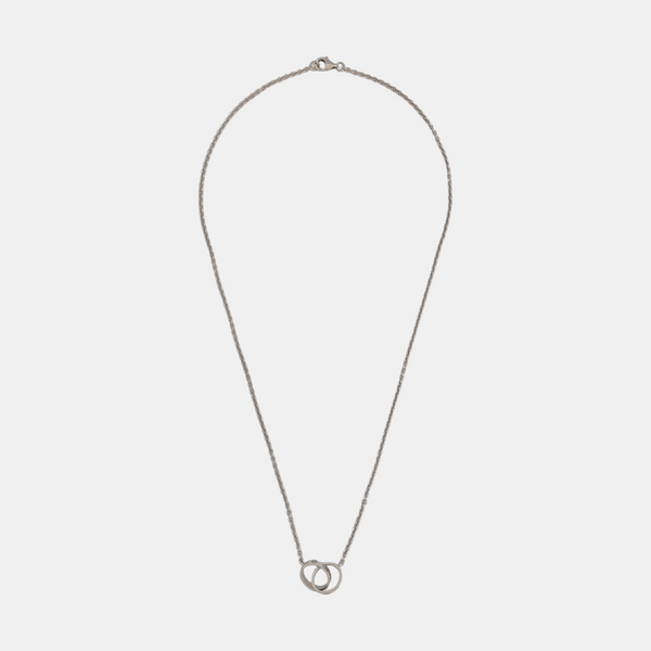LOVE 18k White Gold Silver Necklace