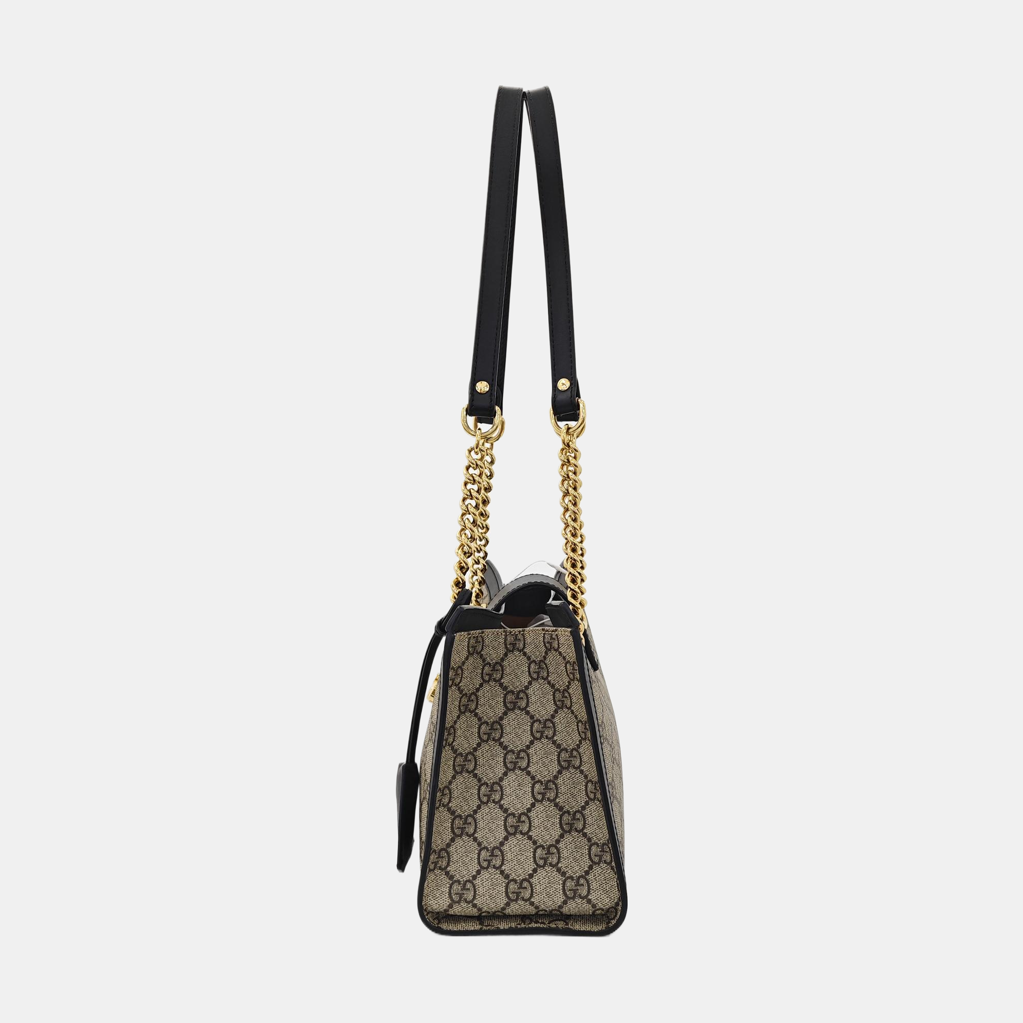Padlock Small Monogram Coated Canvas Beige