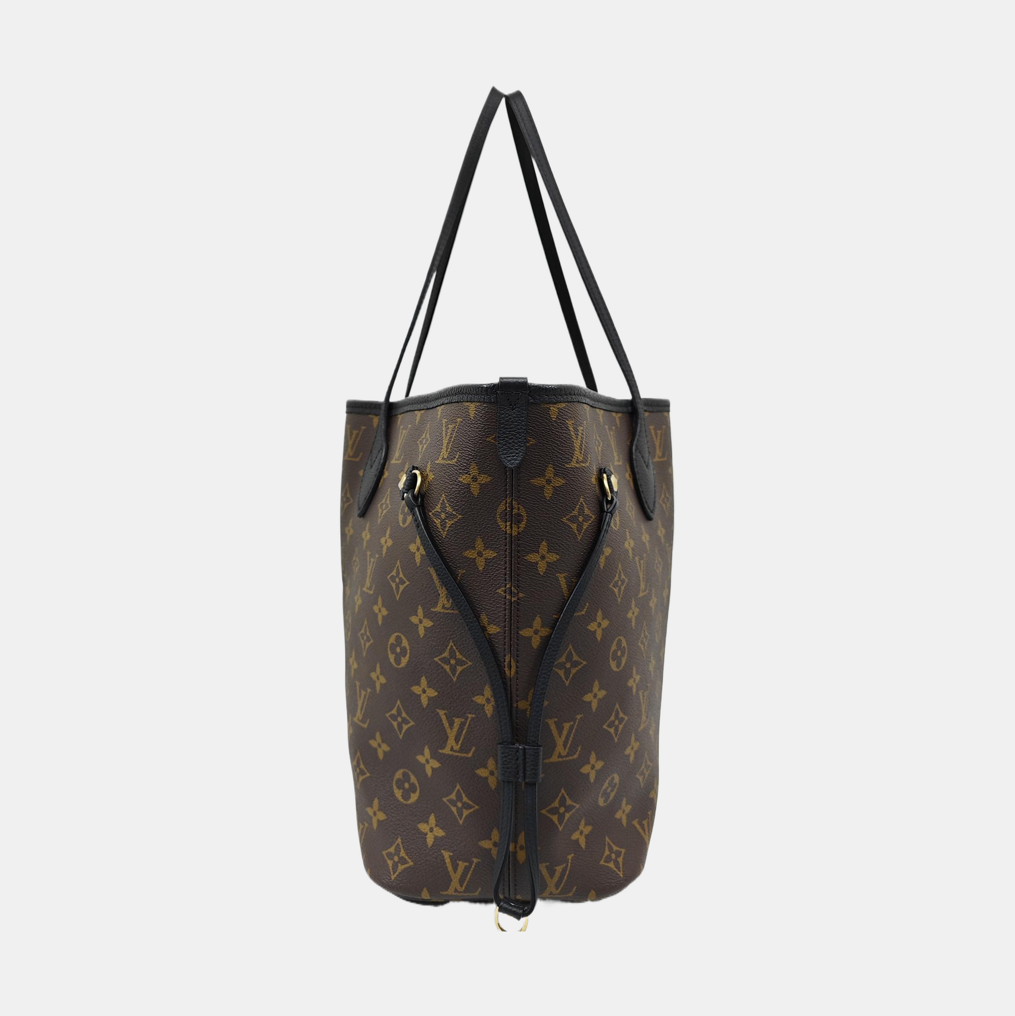 NEVERFULL INSIDE OUT MM Monogram Calfskin Black