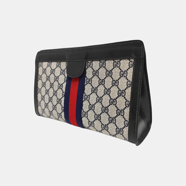 Monogram Coated Canvas Shoulder Bag Gray