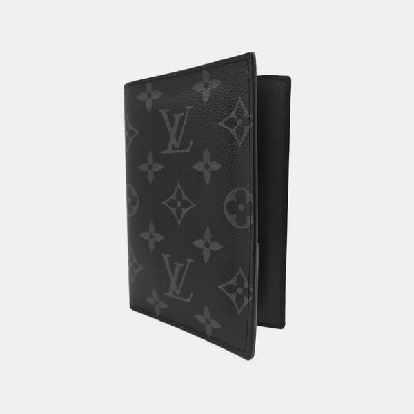 Monogram Coated Canvas Card Holder Gray