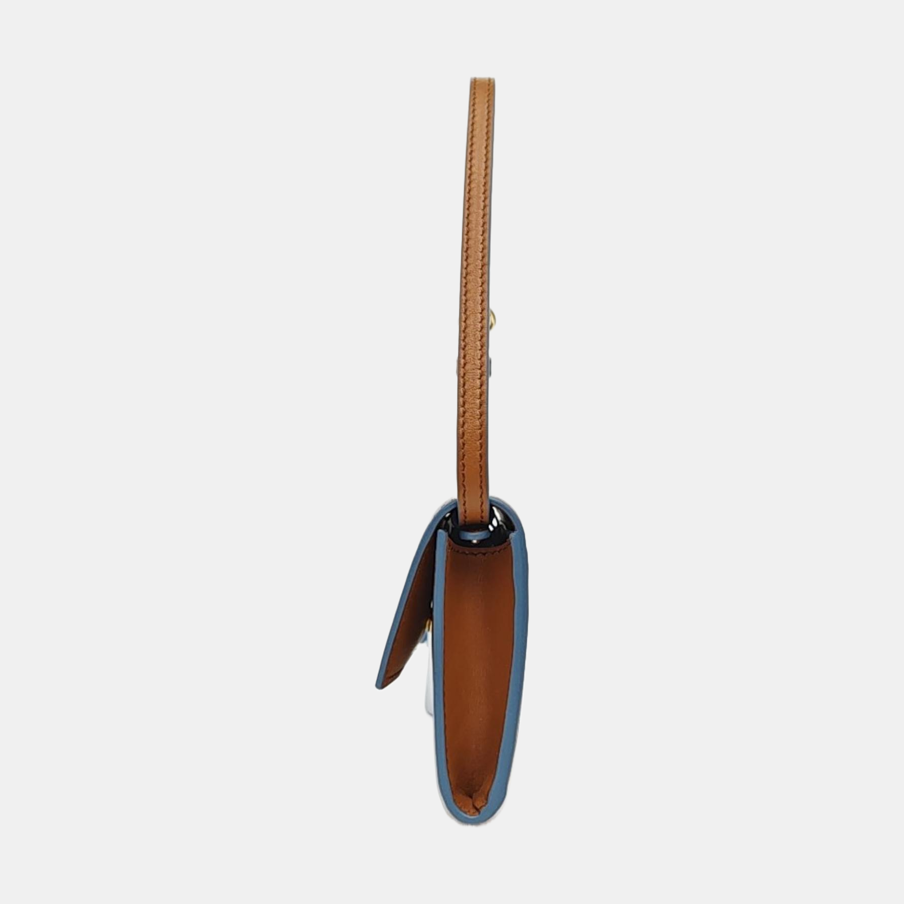 Calfskin Top Handle Bag Brown