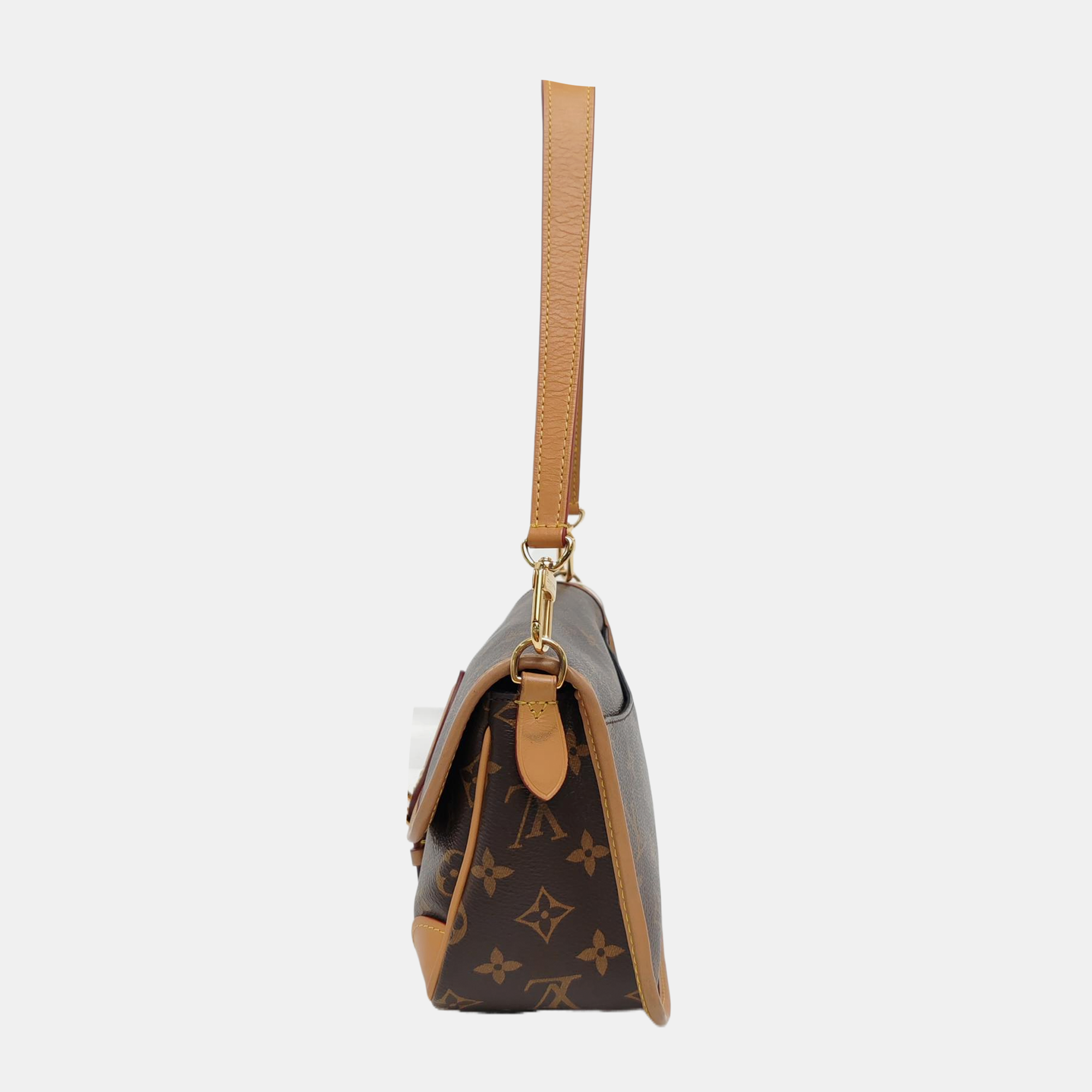 DIANE Monogram Coated Canvas Brown