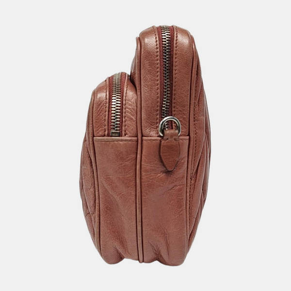 Matelassé Quilted Calfskin Brown