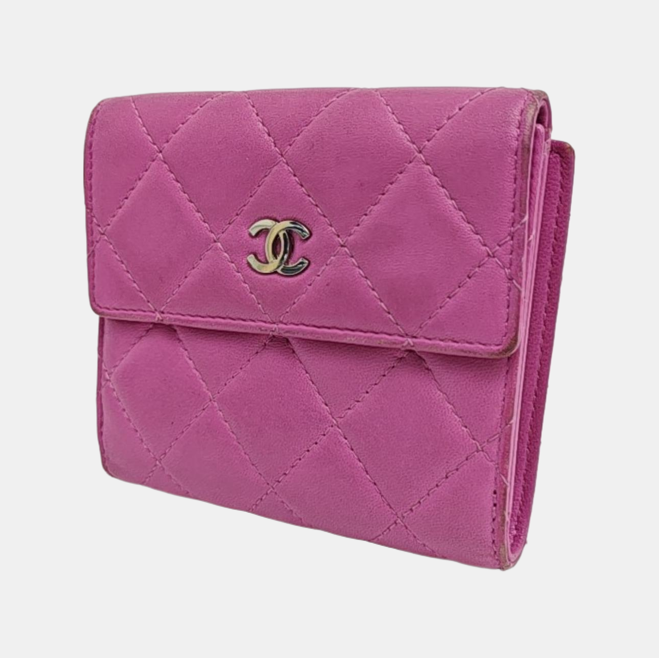 Quilted Lambskin Wallet Purple