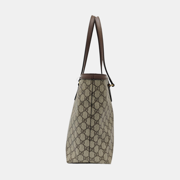Ophidia Medium Monogram Coated Canvas Beige