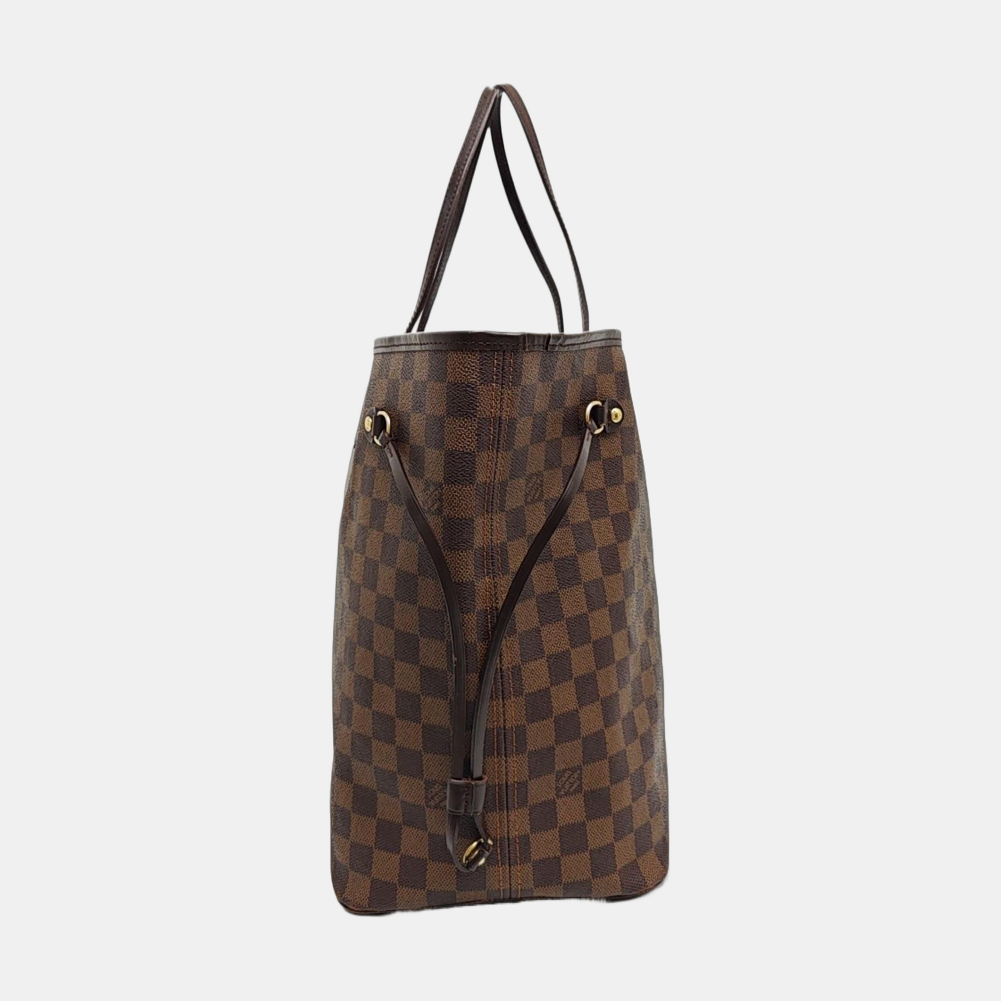 NEVERFULL GM Damier Ebene Coated Canvas Brown