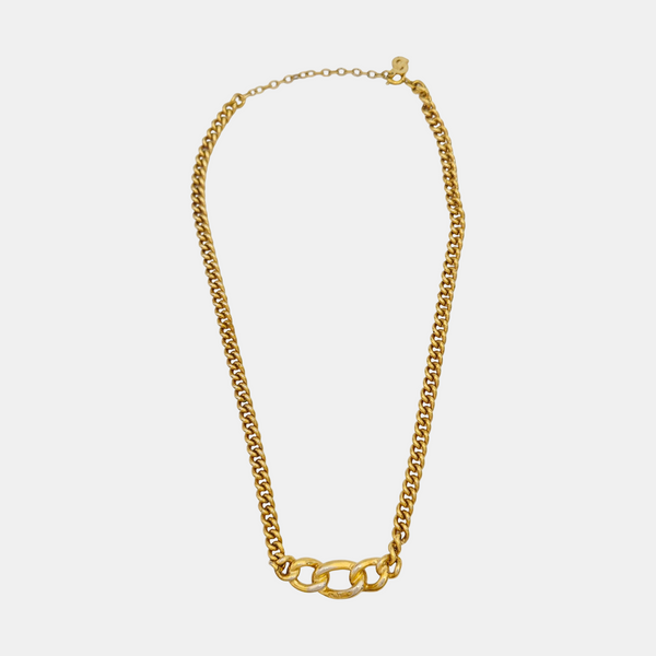 Twist Round Metal Gold Necklace