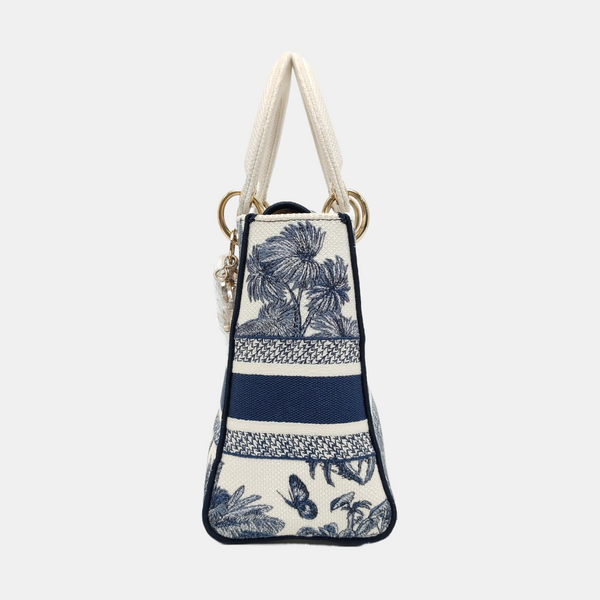 Lady Dior Medium Canvas White