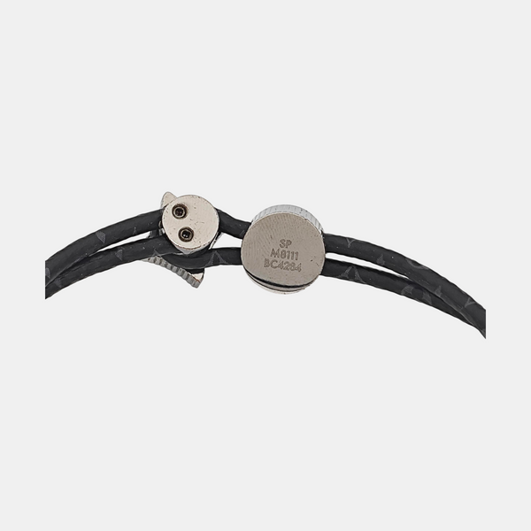 Coated Canvas Black Bracelet