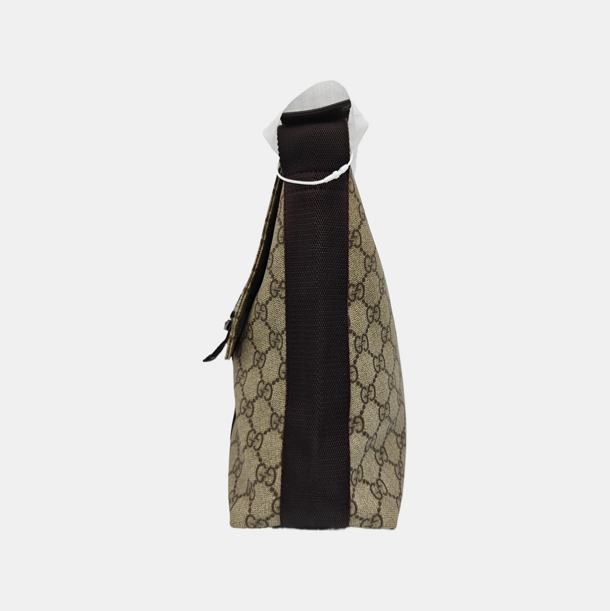 Monogram Coated Canvas Shoulder Bag Black