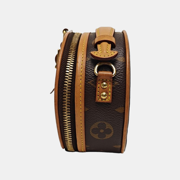 BOITE CHAPEAU Mini Monogram Coated Canvas Brown