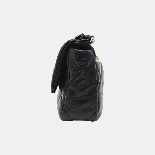CHANEL 19 Small Quilted Lambskin Black