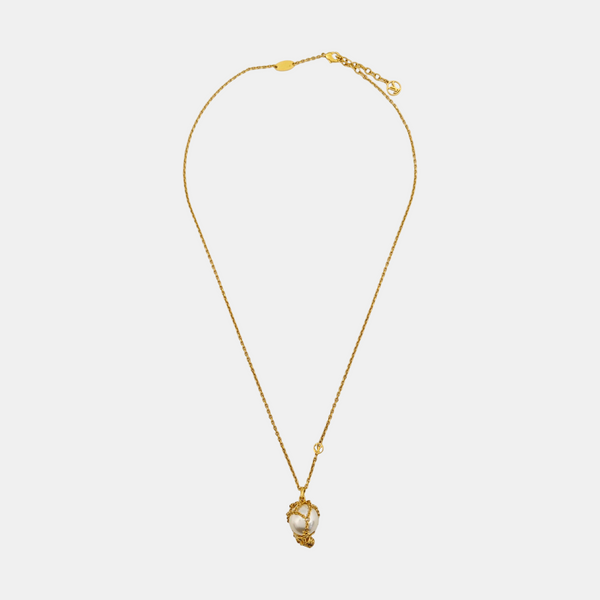 Collar metálico dorado LV CIRCLE