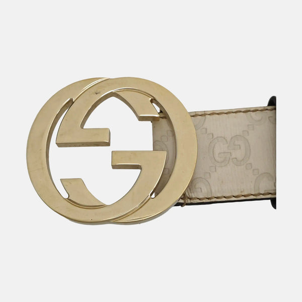 Leather Belt White