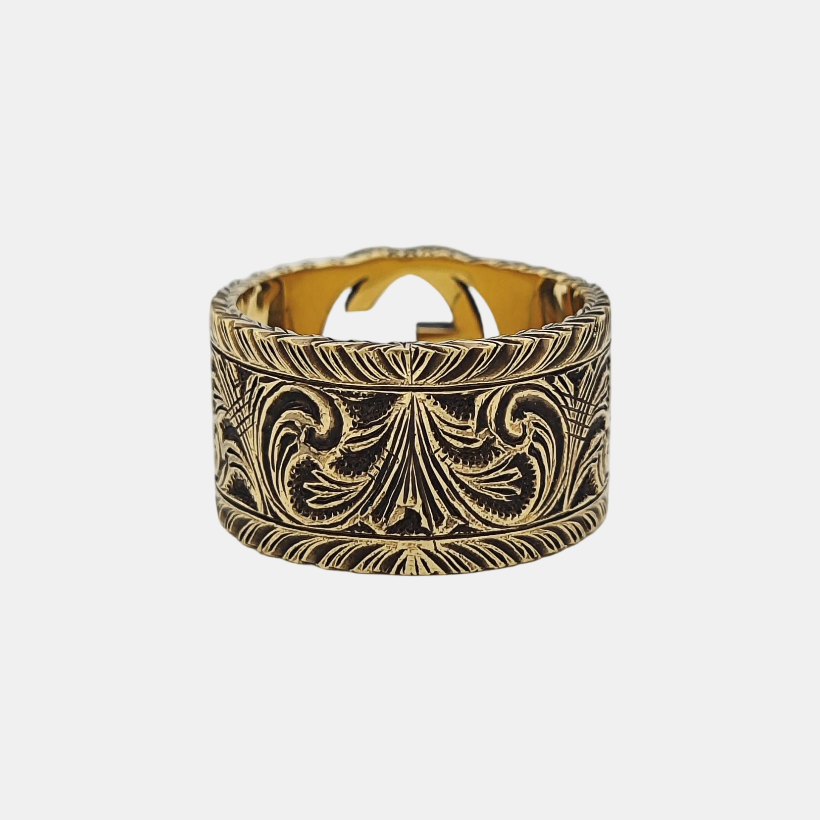 Interlocking G 18k Gold Ring HK 17