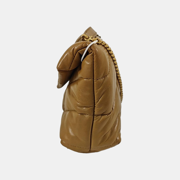 PUFFER TOY Mini Quilted Lambskin Brown