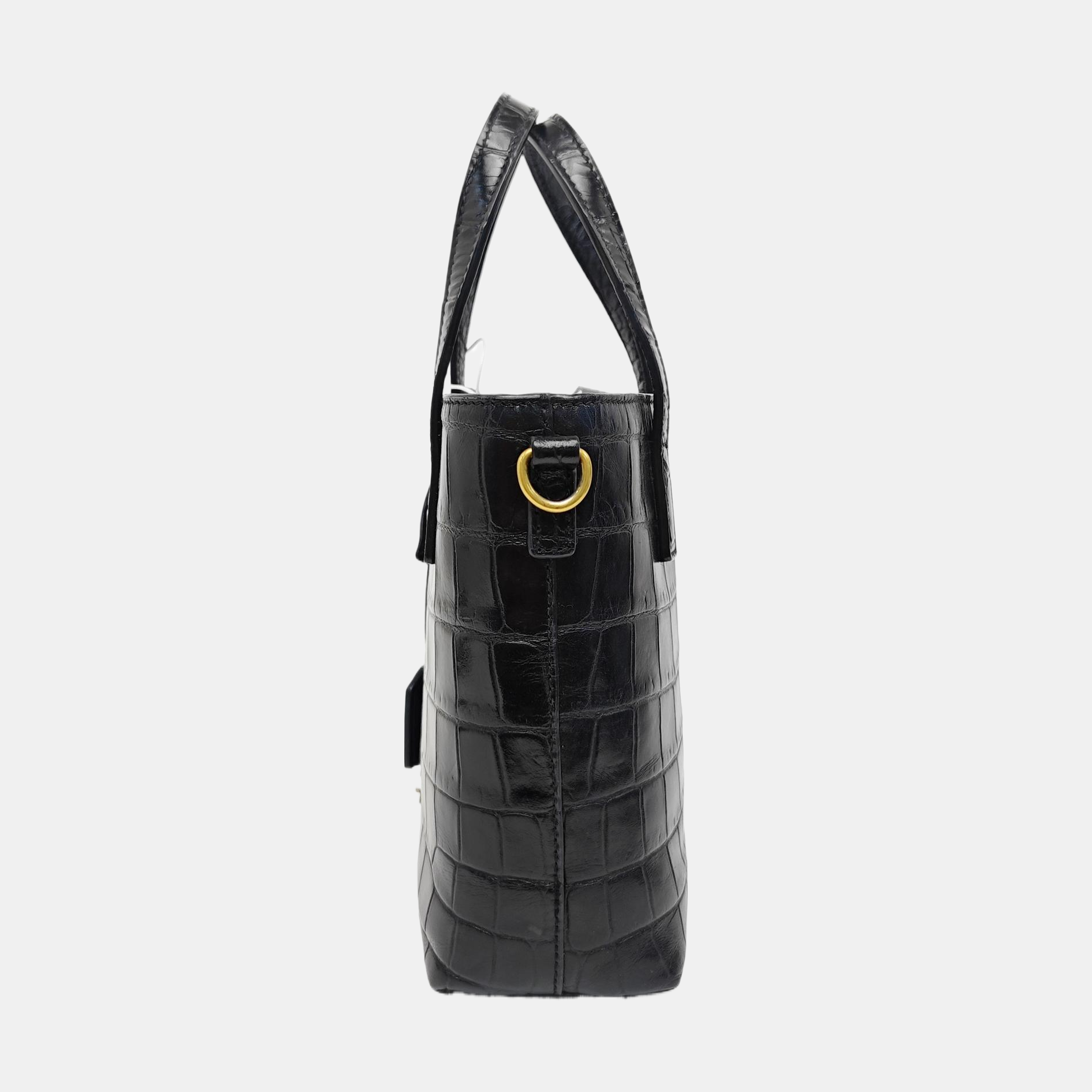 Calfskin Shoulder Bag Black