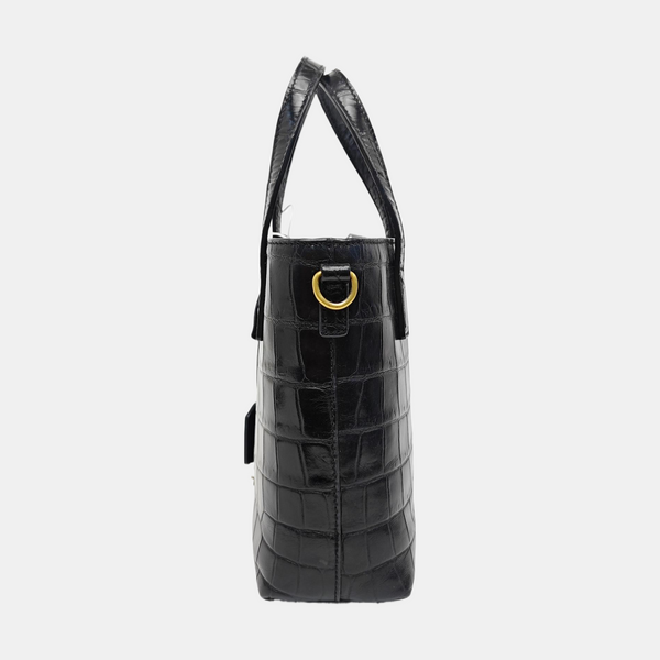 Calfskin Shoulder Bag Black