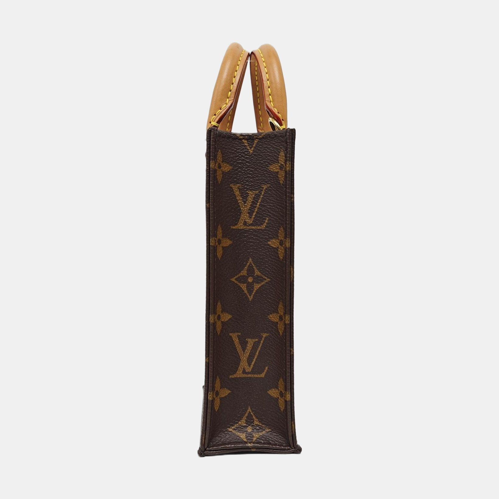 SAC PLAT Mini Monogram Coated Canvas Brown