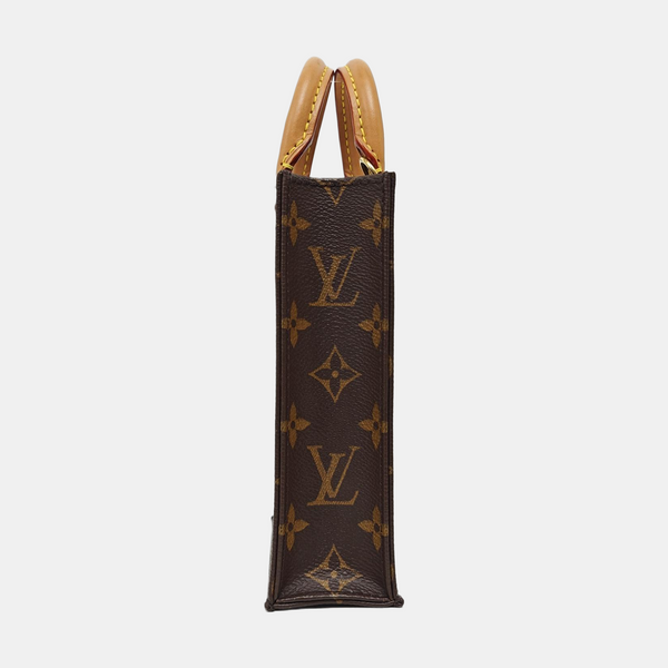 SAC PLAT Mini Monogram Coated Canvas Brown