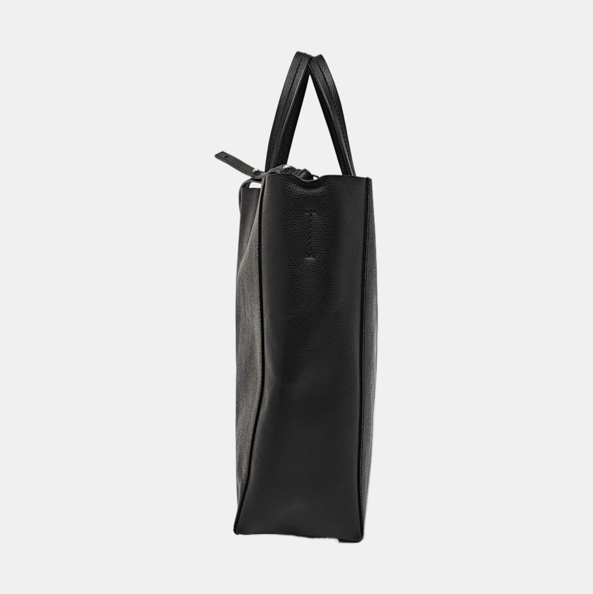 Authenticated pre-owned  VERTICAL CABAS Small Calfskin Black - Tote Bag at Looply
