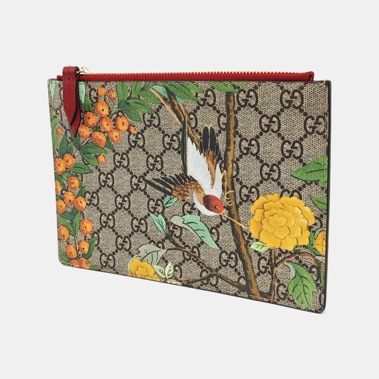 GG Blooms Monogram Coated Canvas Beige