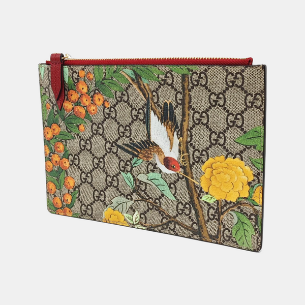 GG Blooms Monogram Coated Canvas Beige
