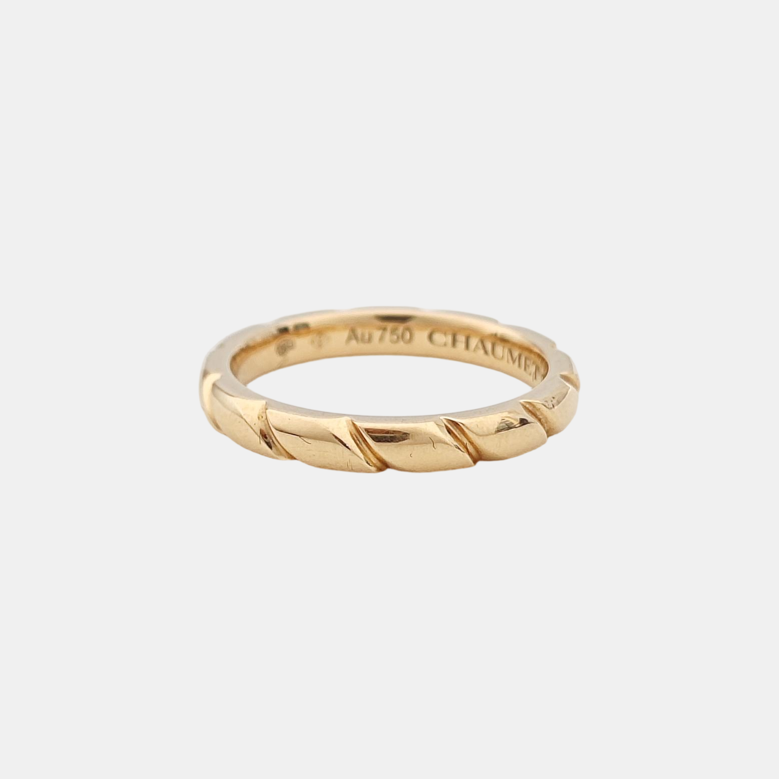 Torsade De Chaumet 18k Rose Gold Ring EU 48