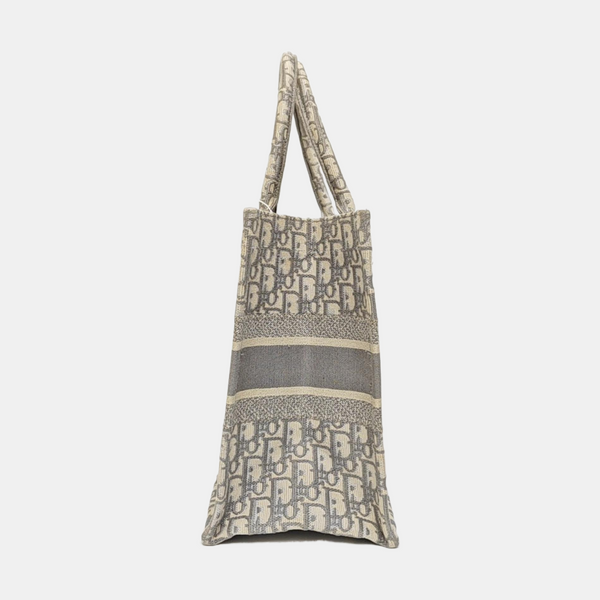 Book Tote Medium Oblique Canvas Gray