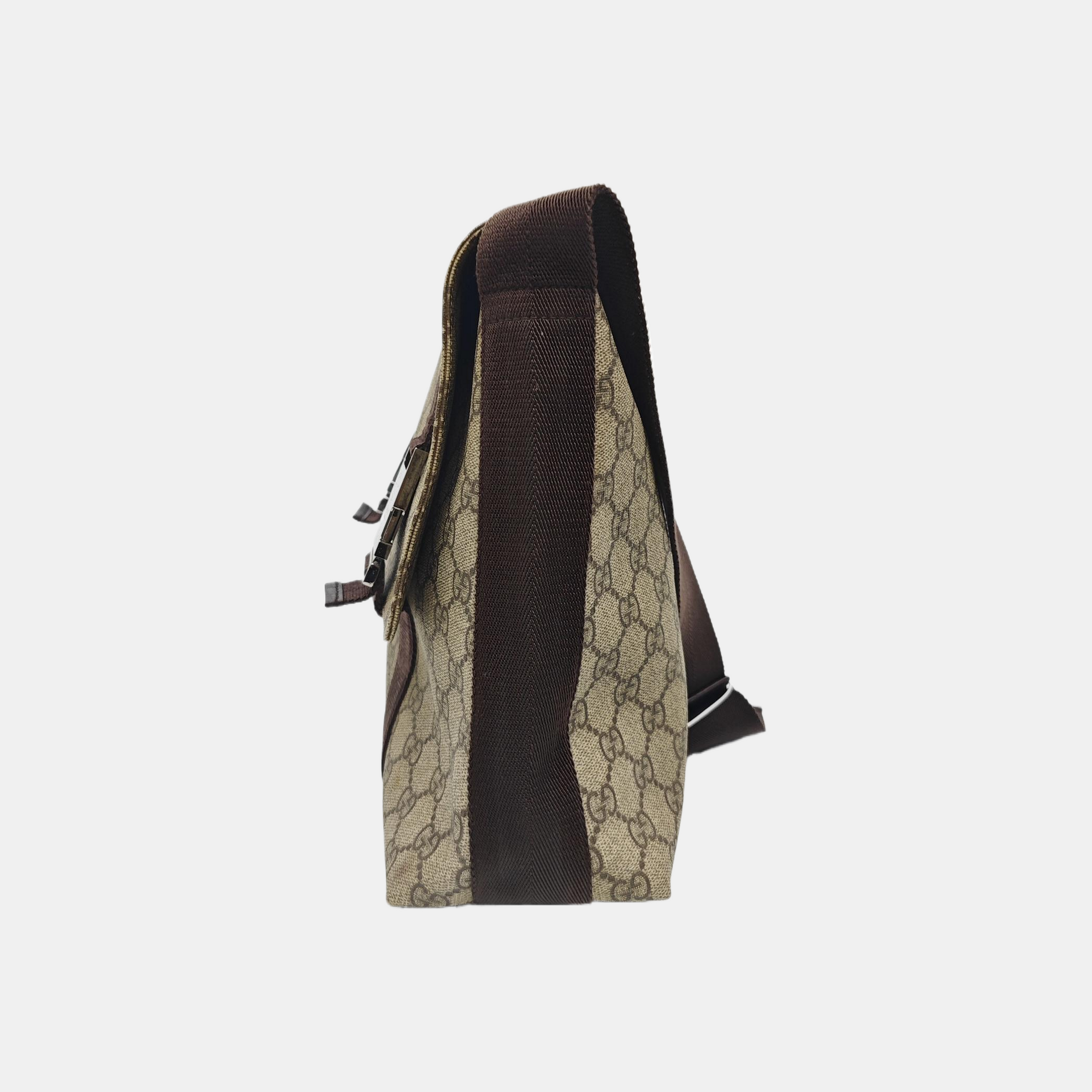 Monogram Coated Canvas Shoulder Bag Black