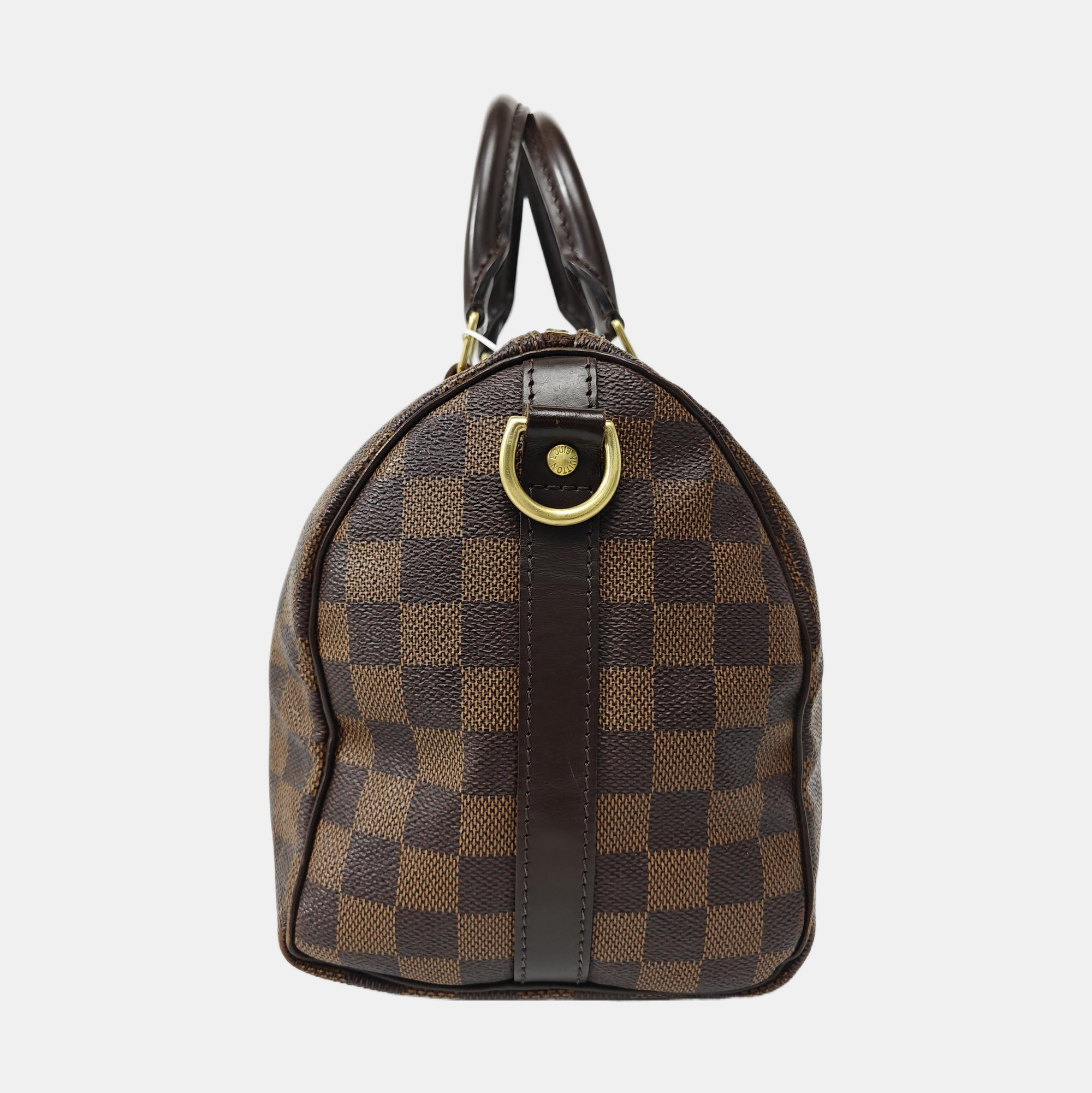 SPEEDY 25 Damier Ebene Coated Canvas Brown