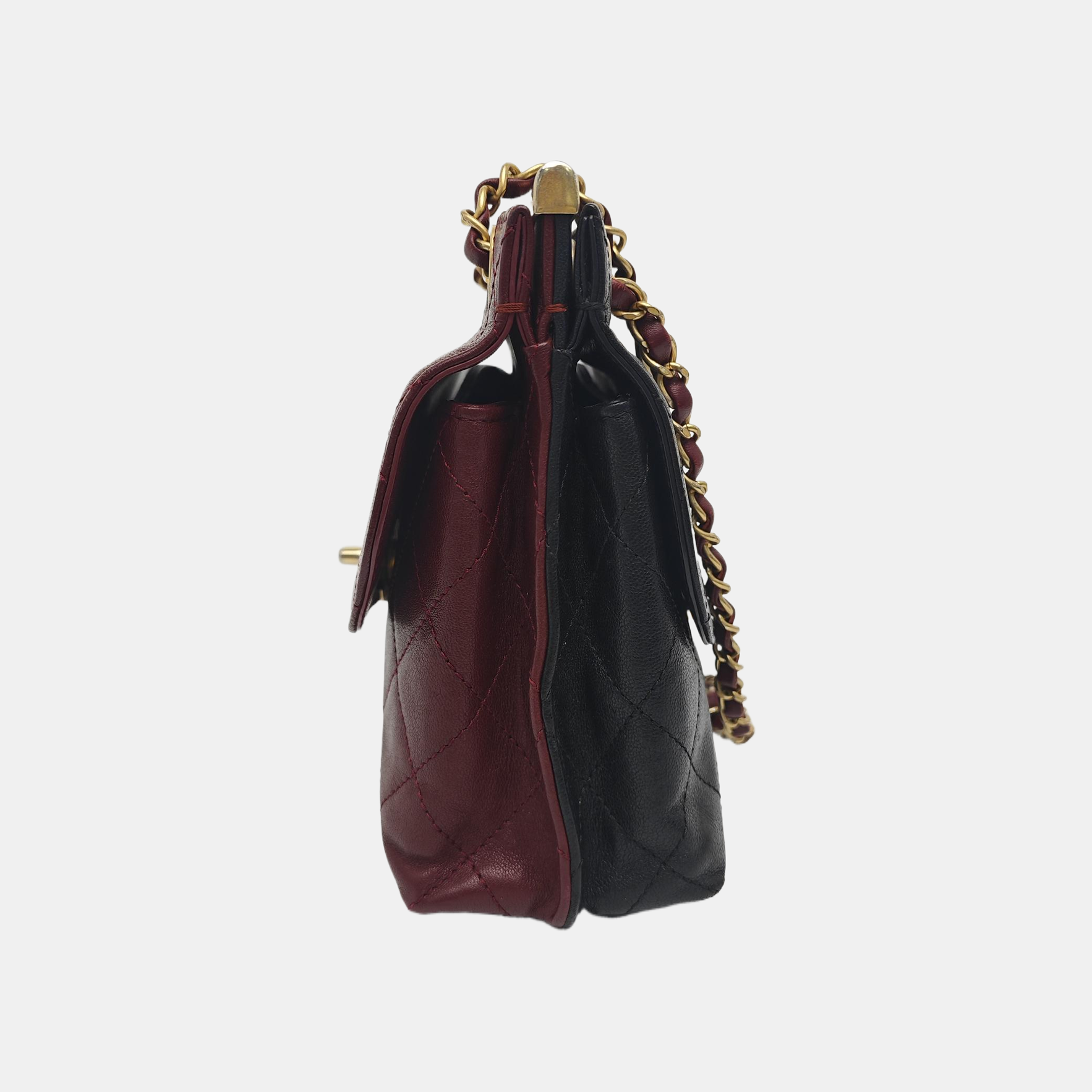 Quilted Lambskin Shoulder Bag Red