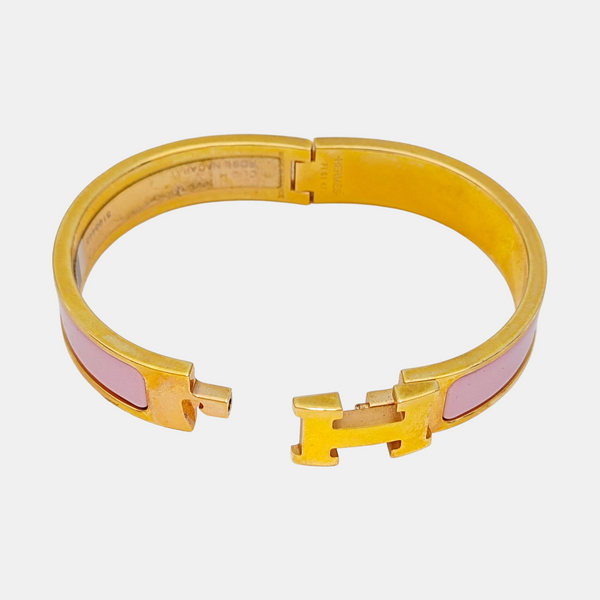 Clic H Metal Rose Gold Bangle