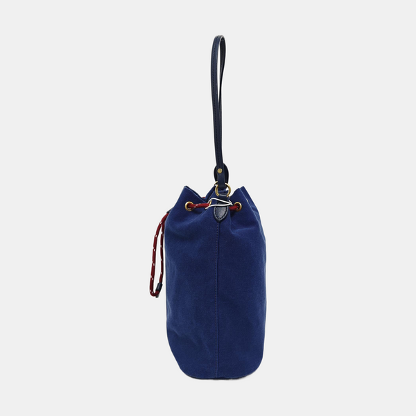 Fabric Bucket Bag Blue