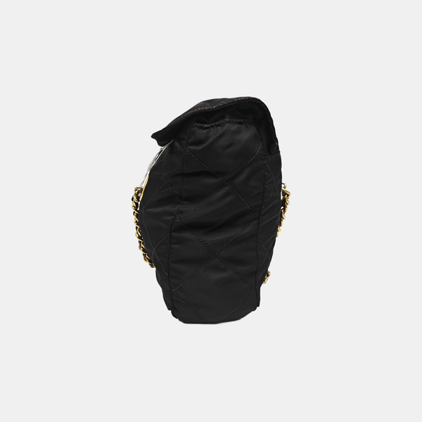Nylon Quilted Nylon Black