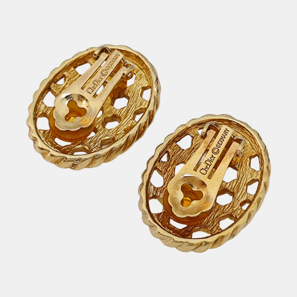 Metal Gold Clip On Earrings