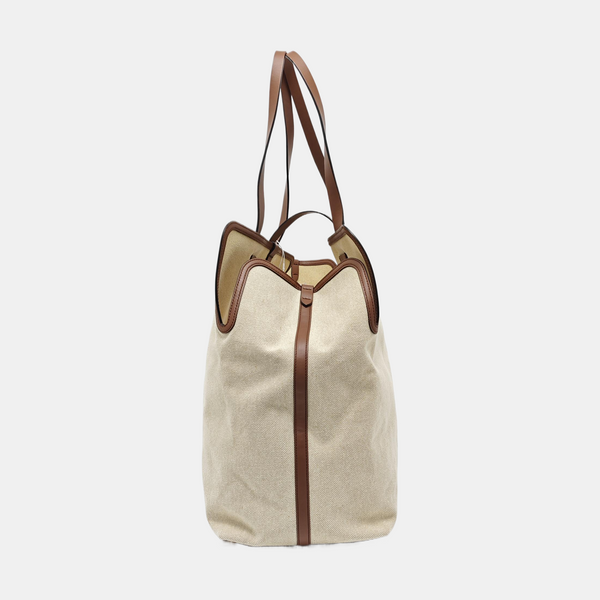 The Belt Large Canvas Beige