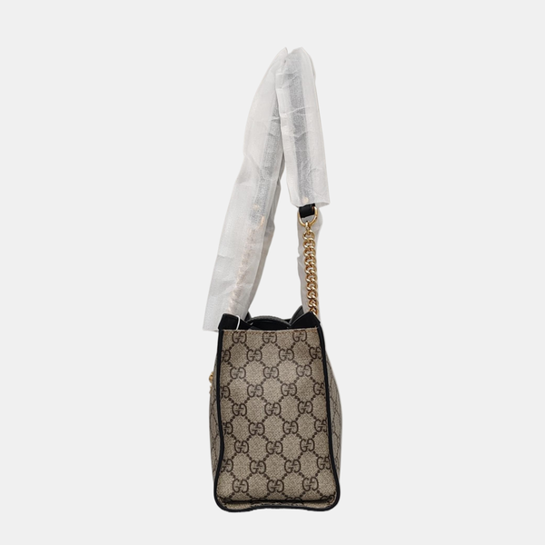 Padlock Small Monogram Coated Canvas Beige