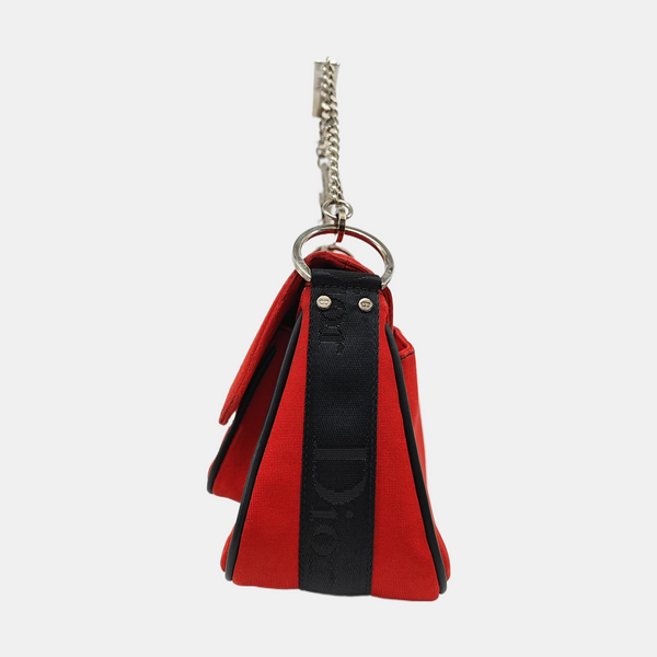 Fabric Shoulder Bag Red
