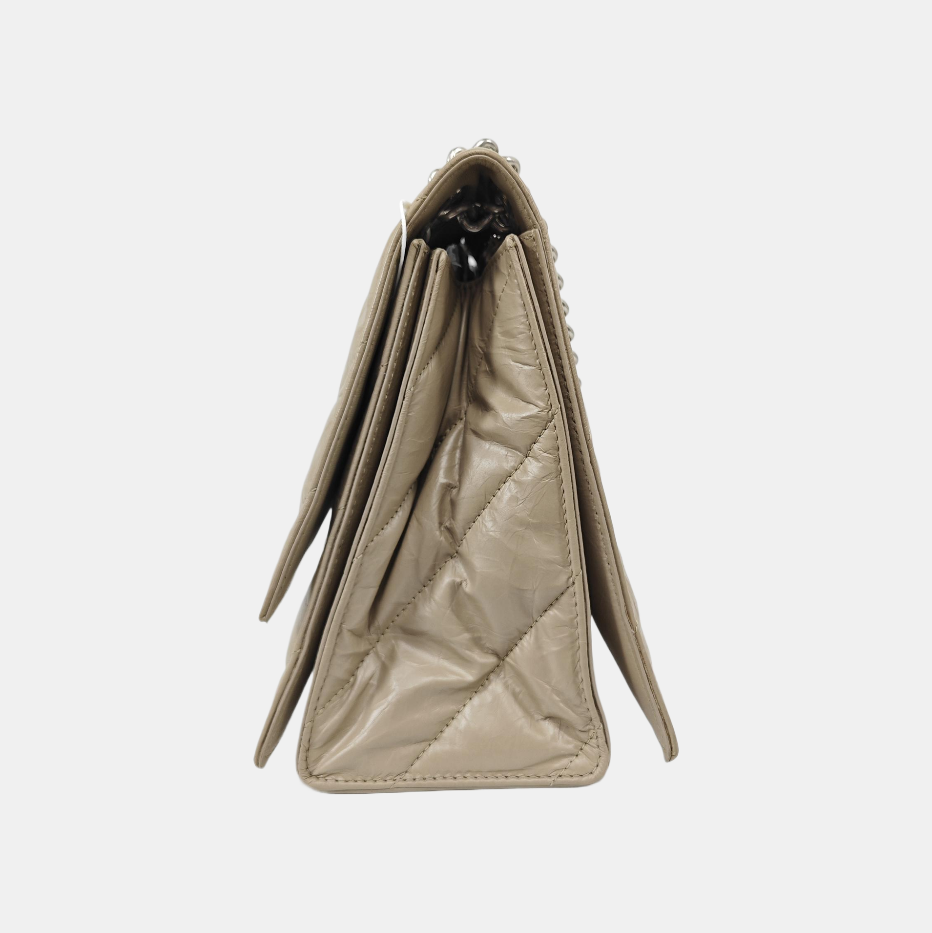 Crush Medium Quilted Calfskin Beige
