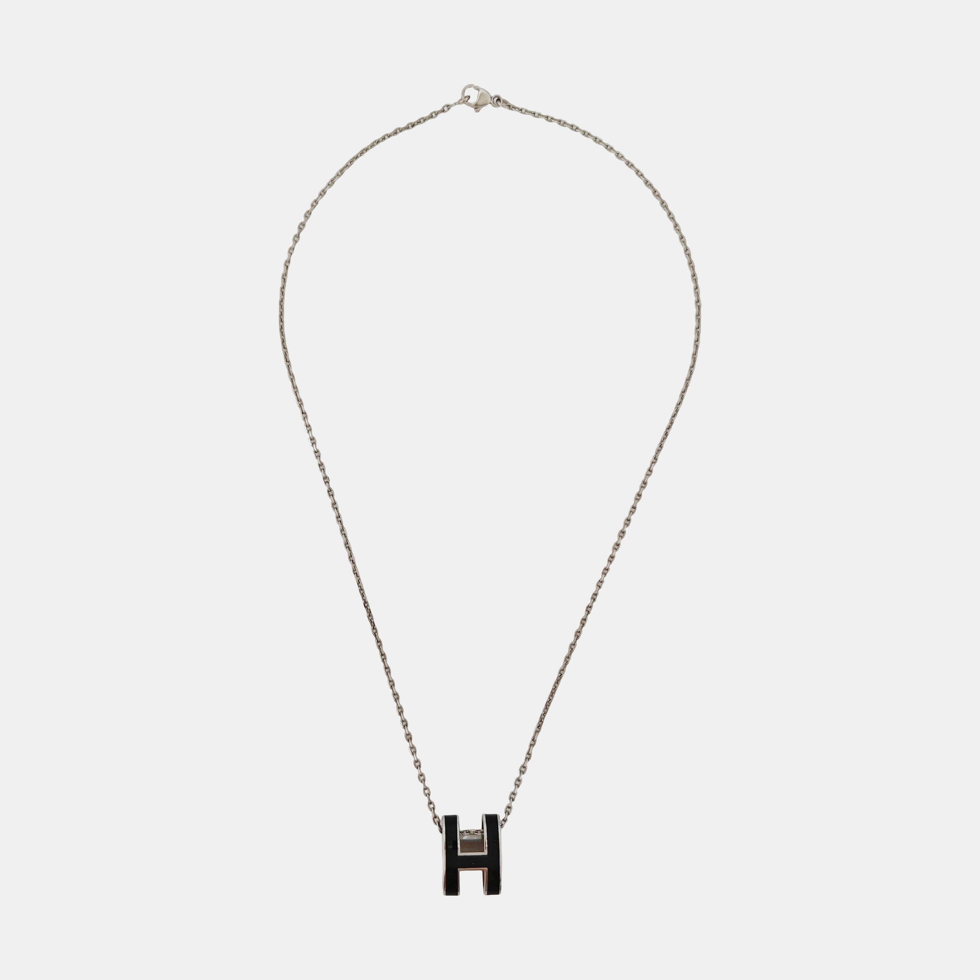 Pop H Metal Silver Necklace