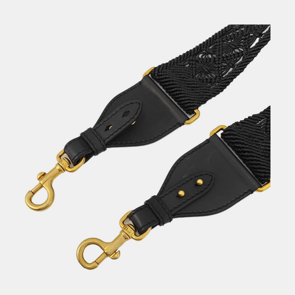 Leather Bag Strap Black