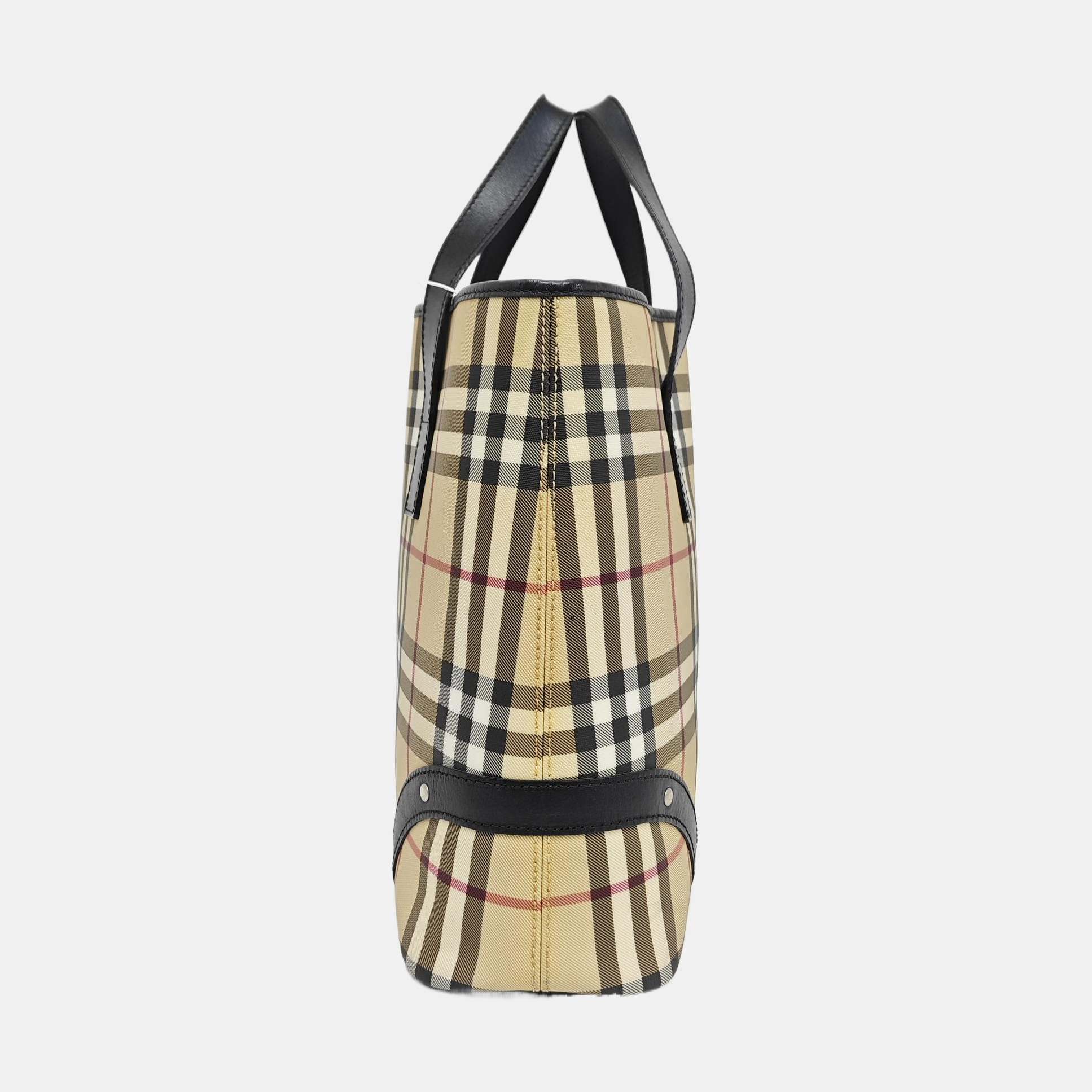 Coated Canvas Tote Bag Brown