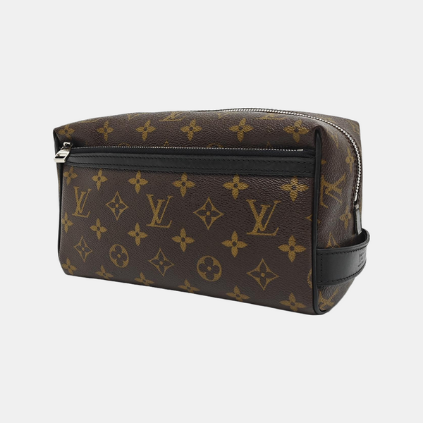 Monogram Coated Canvas Clutch Brown