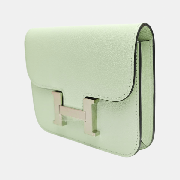 Constance Slim Evercolor Green Wallet