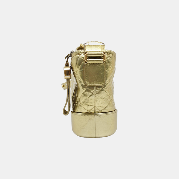 GABRIELLE Small Quilted Calfskin Gold