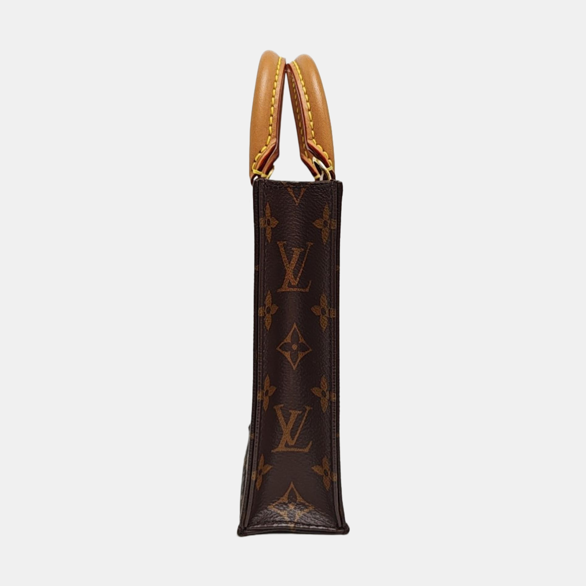 SAC PLAT Mini Monogram Coated Canvas Brown