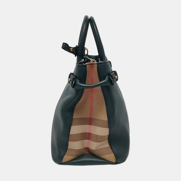 The Banner Medium Calfskin Green